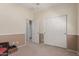 Bedroom featuring a closet, neutral walls, and carpet, offering a serene space at 45028 W Cypress Ln, Maricopa, AZ 85139