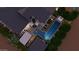 Stunning aerial view of backyard with pool, patio, and outdoor living area, perfect for relaxation at 4817 N 35Th St, Phoenix, AZ 85018