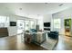 Bright living room with a decorative fireplace, modern furnishings, and seamless indoor-outdoor transition at 4817 N 35Th St, Phoenix, AZ 85018