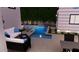 Elegant outdoor patio with cozy seating and a view of the sparkling pool, perfect for lounging at 4817 N 35Th St, Phoenix, AZ 85018