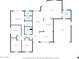 A clear floorplan depicting the layout of the home including the living spaces, bedrooms, bathrooms, and kitchen at 5126 W Las Palmaritas Dr, Glendale, AZ 85302