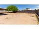 This large backyard has a block wall, a shed, and a covered patio at 525 N 94Th Way, Mesa, AZ 85207