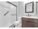 Modern bathroom with shower, vanity, and fixtures at 544 N Alma School Rd # 28, Mesa, AZ 85201