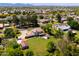 A high angle shows a lush backyard and shed, enhancing the appeal of the single-Gathering home at 10532 W Catalina Dr, Avondale, AZ 85392