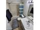 Bathroom featuring a shower and bath with stylish striped shower curtain at 125 S 56Th St # 75, Mesa, AZ 85206