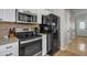 Well-equipped kitchen featuring modern stainless steel appliances and ample cabinet space at 1601 N Saba St # 308, Chandler, AZ 85225