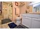 Cozy bathroom with shower, vanity and decorative accessories at 2941 N Oregon St # 12, Chandler, AZ 85225