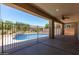 View of the pool from under the patio cover at 3796 E Rakestraw Ln, Gilbert, AZ 85298