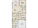Detailed floorplan featuring four bedrooms, three bathrooms, a kitchen, a 2-car garage, and a covered patio at 4227 E Kolin Ln, San Tan Valley, AZ 85143