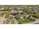 Aerial view of a private estate showcasing lush greenery, mature trees, and a well-manicured lawn at 5615 N Invergordon Rd, Paradise Valley, AZ 85253