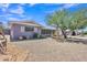 Charming single-story house, complemented by a mature tree and desert landscaping at 6749 E Ellis St, Mesa, AZ 85205