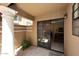 Covered patio providing access to the living room at 6945 E Cochise E Rd # 117, Paradise Valley, AZ 85253