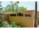 Monteleena Villas sign with well-maintained landscaping offers a welcoming introduction to the property at 6945 E Cochise E Rd # 117, Paradise Valley, AZ 85253