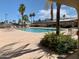 Pool view featuring mountain views, palm trees, and multiple lounge chairs at 786 Cinnabar Dr, Apache Junction, AZ 85119
