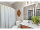 Cozy bathroom with neutral colors, a toilet, and a shower at 1081 W Stephanie Ln, San Tan Valley, AZ 85143