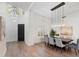 Dining room showcases modern lighting, hardwood floors and easy access to living areas at 11143 E Onyx Ct, Scottsdale, AZ 85259
