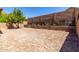 Large backyard featuring privacy wall, desert landscaping, and mature shade tree at 12838 W Desert Mirage Dr, Peoria, AZ 85383