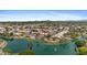 Stunning aerial view of the lakeside community, showcasing lush landscaping and mountain views at 1896 E Stephens Dr, Tempe, AZ 85283