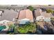 Aerial view of a home with a private backyard, surrounded by lush landscaping at 19824 N 14Th Pl, Phoenix, AZ 85024
