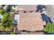 Aerial shot of the property featuring a patio, roof, and backyard with ample space at 19824 N 14Th Pl, Phoenix, AZ 85024