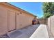 Backyard featuring concrete slabs and storage shed at 1983 W Allens Peak Rd, Queen Creek, AZ 85144