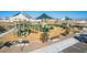 Aerial view of community playground offering recreational facilities, seating, picnic areas and landscaping at 4050 E Brittlebush Ln, San Tan Valley, AZ 85140