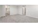 Carpeted bedroom with door to bathroom, neutral paint, and recessed lighting at 4833 S Ferric --, Mesa, AZ 85212