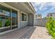 View of the backyard patio and fence, offering a private outdoor space at 4833 S Ferric --, Mesa, AZ 85212