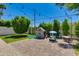 Private backyard includes play house and artificial grass, perfect for relaxation and entertaining at 5425 E Avalon Dr, Phoenix, AZ 85018