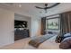 Stylish bedroom featuring modern furnishings, large window with scenic views, and sleek, minimalist design at 6142 E Alta Hacienda Dr, Scottsdale, AZ 85251