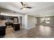 Updated kitchen featuring stainless steel appliances and an island at 6743 S Jentilly Ln, Tempe, AZ 85283
