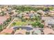 Community aerial view overlooking green space, showcasing Gathering-friendly neighborhood with communal recreational space at 16010 N 74Th Ln, Peoria, AZ 85382