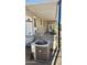 Property exterior featuring an AC unit, doors with steps and a view of the yard at 201 S Greenfield Rd # 23, Mesa, AZ 85206