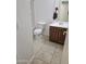 Cozy bathroom with a vanity, toilet and shower at 20941 N Leona Blvd, Maricopa, AZ 85138