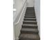 Carpeted stairway with white railings leads to the upper level of the home at 20941 N Leona Blvd, Maricopa, AZ 85138