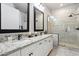 Bright bathroom features granite countertops, dual sinks, and a glass-enclosed walk-in shower at 26271 N 46Th St, Phoenix, AZ 85050