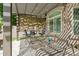 Inviting covered patio with lounge chairs, a dining table, and shade, perfect for outdoor relaxation at 26271 N 46Th St, Phoenix, AZ 85050