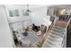 A bird's eye view of the spacious living room, featuring tall windows and neutral décor at 28408 N 52Nd Way, Cave Creek, AZ 85331