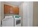 Efficient laundry room with washer, dryer, and plenty of storage at 3800 S Cantabria Cir # 1077, Chandler, AZ 85248