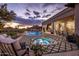 Enjoy outdoor living with a pool, a spa, lounge chairs, and covered patios for entertaining at 7327 E La Junta Rd, Scottsdale, AZ 85255