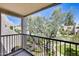 The balcony overlooks the green community area and the community pool at 8225 N Central Ave # 44, Phoenix, AZ 85020