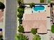 Aerial view of the residence with a private pool and desert landscaping at 843 E Vera Ln, Tempe, AZ 85284