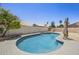 Backyard pool surrounded by concrete and desert landscaping at 843 E Vera Ln, Tempe, AZ 85284