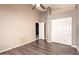 Bedroom featuring neutral walls, a ceiling fan, and a closet with sliding doors at 1590 W Desert Broom Dr, Chandler, AZ 85248