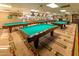 Spacious game room featuring multiple pool tables with overhead lighting, ideal for leisure and entertainment at 1642 E Palm Beach Dr, Chandler, AZ 85249