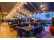 Comfortable outdoor patio with chairs, tables, and pleasant lighting for relaxing evenings with a view at 1642 E Palm Beach Dr, Chandler, AZ 85249