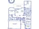 Detailed floor plan showcases the layout of a home with 3 bedrooms, 3 car garage and open living spaces at 16648 W Adams St, Goodyear, AZ 85338