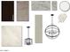 An array of design materials for the home, including flooring, tile, cabinetry, and lighting fixtures at 17677 W Odeum Ln, Goodyear, AZ 85338