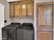 Convenient laundry room featuring modern washer and dryer units and ample storage at 19604 N 13Th Ave, Phoenix, AZ 85027