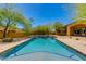 Sparkling pool with serene waterfall feature surrounded by lush desert landscaping, perfect for outdoor relaxation at 26156 N 88Th Way, Scottsdale, AZ 85255
